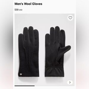Lululemon Black Wool Gloves